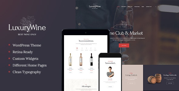Luxury Wine – 酒类商店葡萄园WordPress主题 – v1.1.3